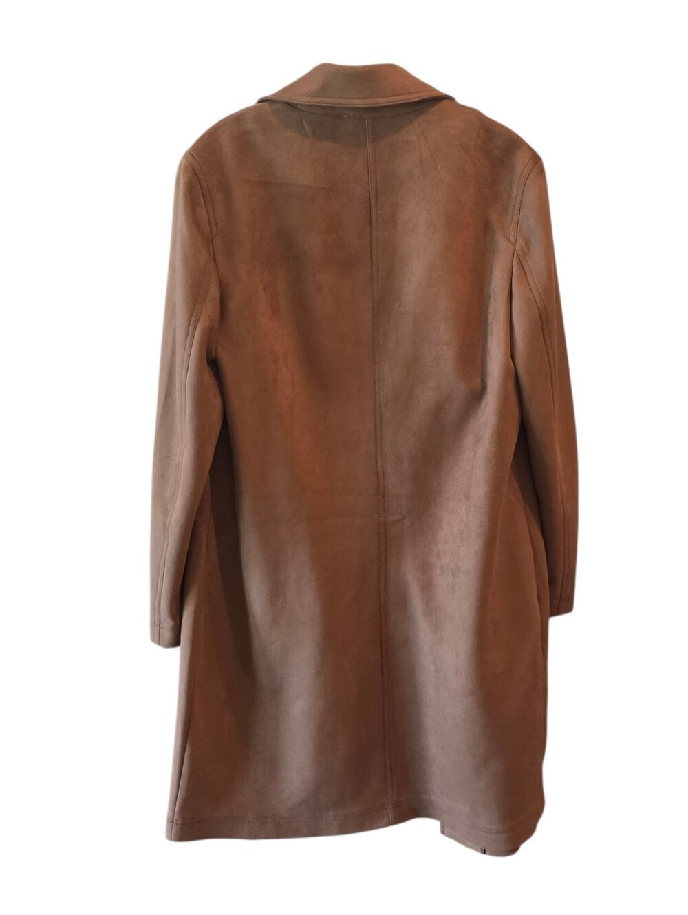 💜 KENNETH COLE Tobacco Long Trench Coat Camel Romje062 - Picture 2 of 7